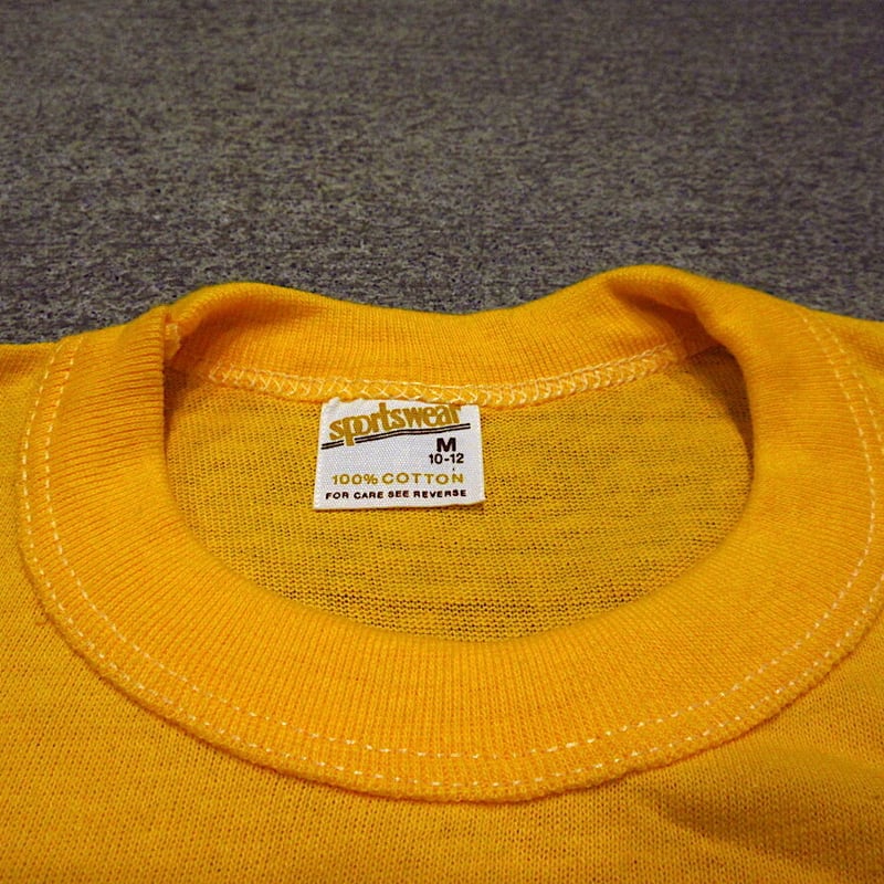 ビンテージ70's○DEADSTOCKキッズSNOOPY Sun Valley Tシャツ黄si