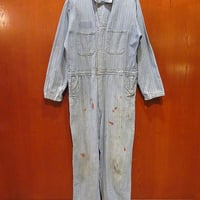 ビンテージ40's50's○HBTオールインワン白○240211j2-m-all