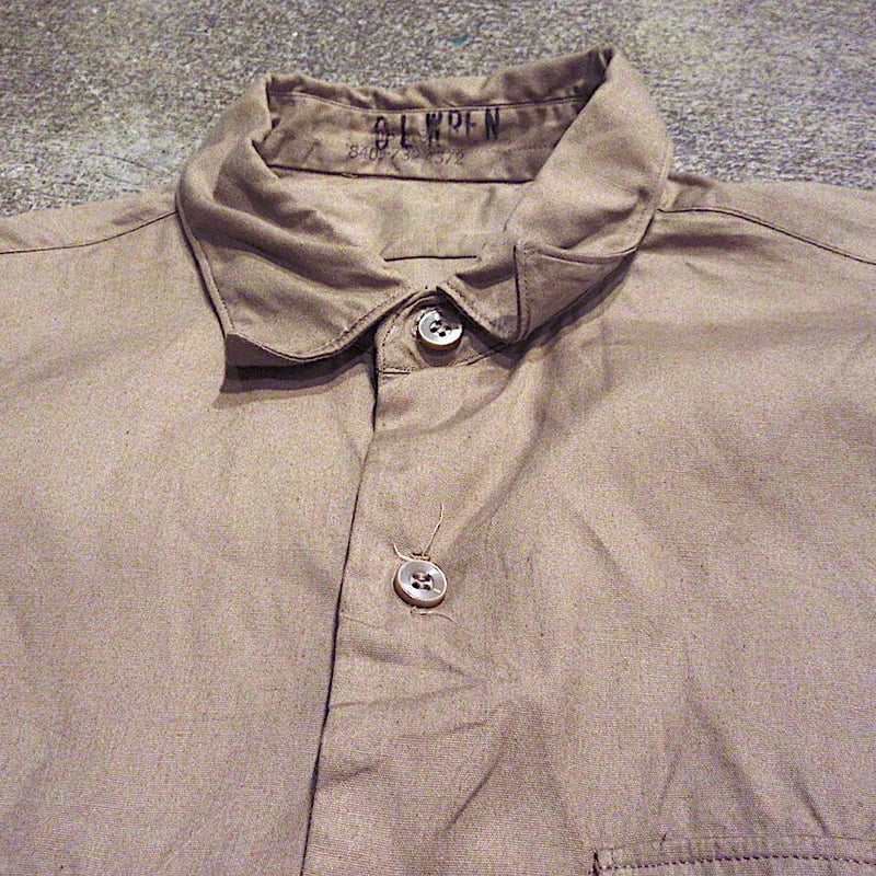 ビンテージ60's○U.S.ARMYコットンポプリン長袖シャツカーキsize 15 x