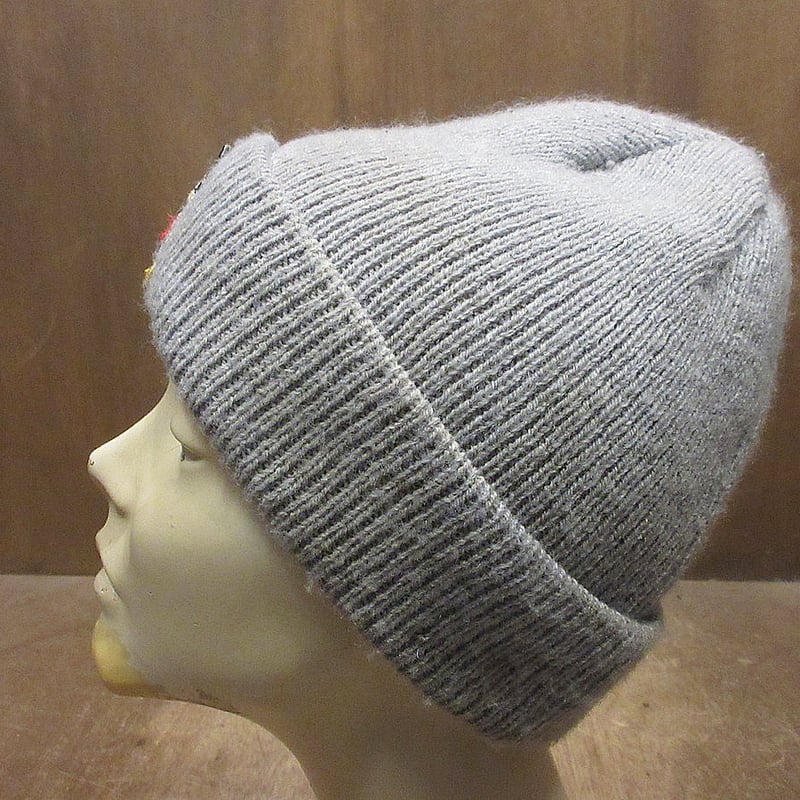 ビンテージ70's80's○ミッキーマウスニット帽グレー○241124i7-m-cp
