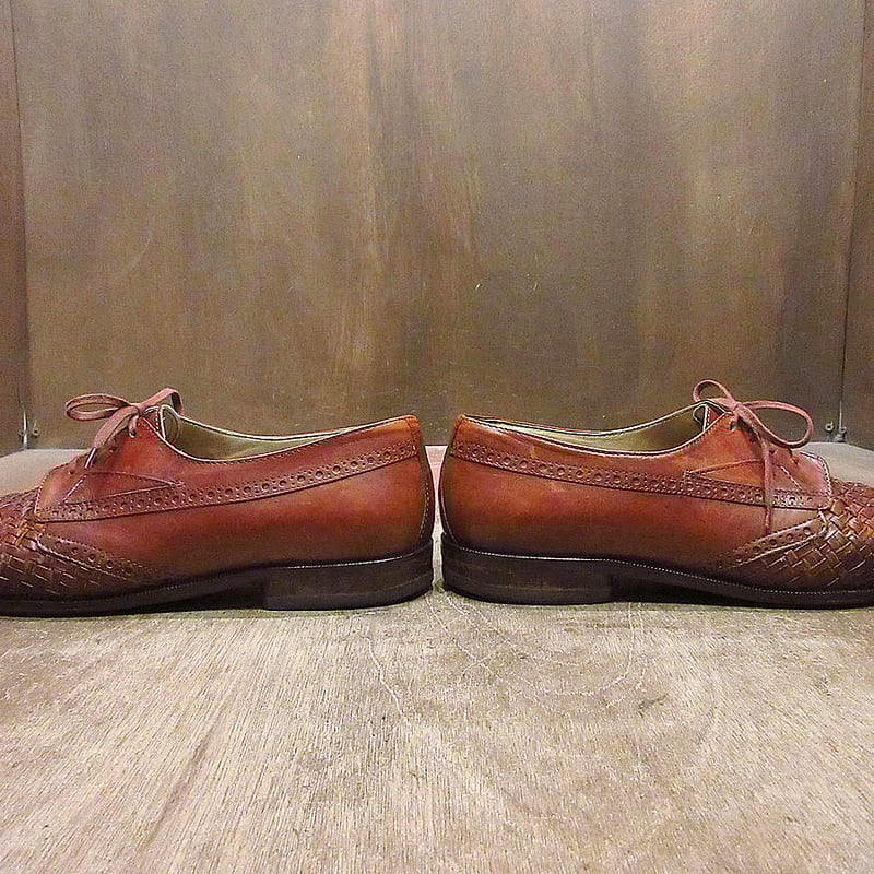 ビンテージ○CABLE & Co.レザーメッシュシューズ茶size 9 1/2 D