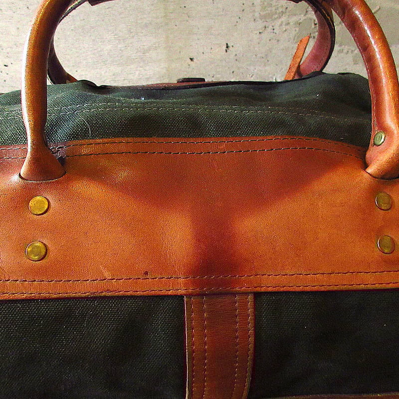 ORVISレザー×キャンバスボストンバッグ○230707k8-bag-bstn鞄