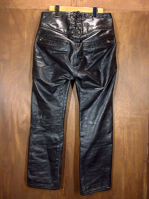 Langlitz Leathers 激レア モーターサイクルパンツ ビンテージ60's○Langlitz Leather モーターサイクルレザーパンツ