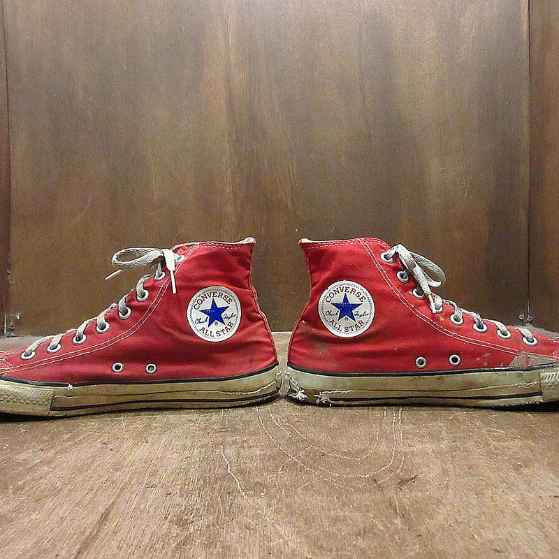 ビンテージ90's○CONVERSEオールスターHI赤size 9 1/2○230924i1-...