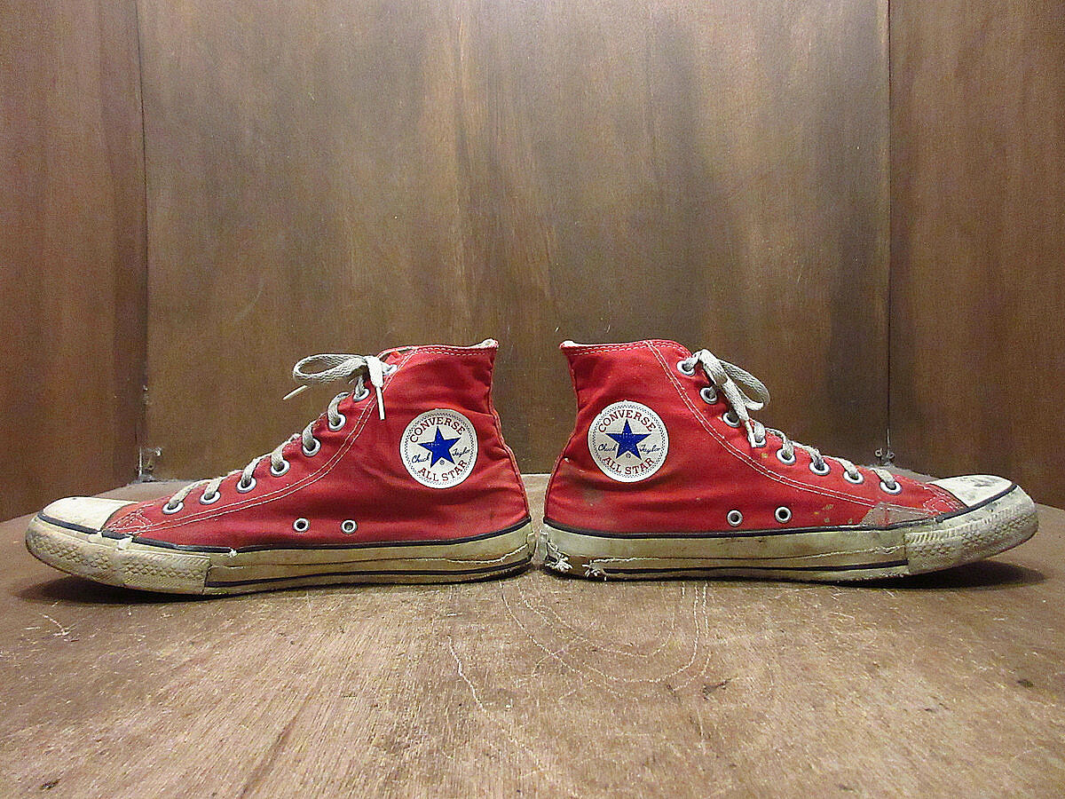 ビンテージ90's○CONVERSEオールスターHI赤size 9 1/2○230924i1-...