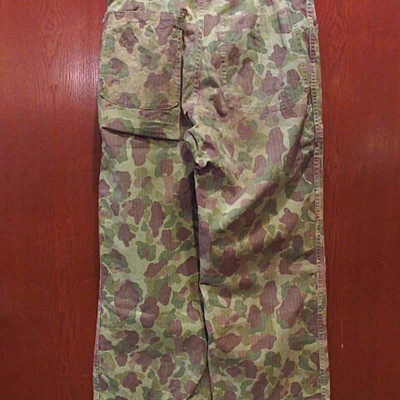 ビンテージ40's○USMC P-1942ダックハンターカモHBTパンツ1st W79cm○2...