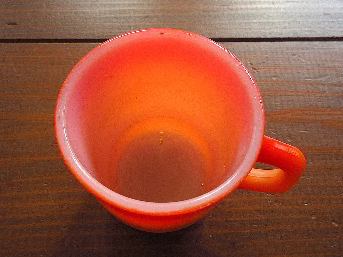 Fire King○スタッキングマグオレンジ○240122k8-frkファイヤーキング