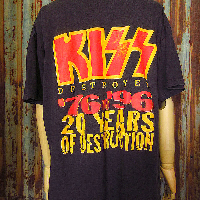 ビンテージ90's○KISS ALIVE/WORLDWIDE '96 '97 ツアーTシャツ黒 ビンテージ90's○KISS ALIVE/WORLDWIDE '96 '97 ツアーTシャツ黒