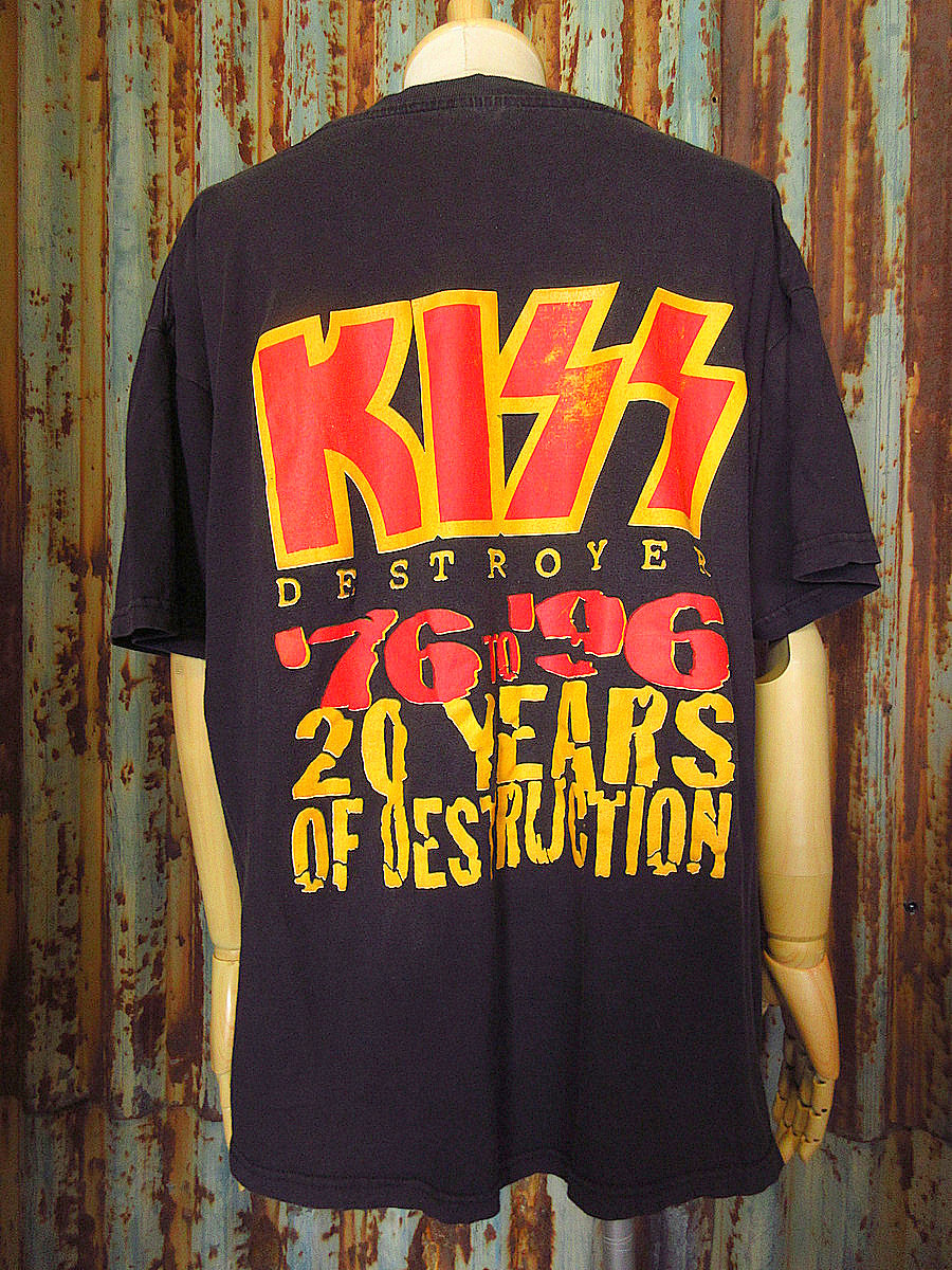 KISS 1996-97 Alive Worldwide Tシャツ ヴィンテージ ビンテージ90's○KISS ALIVE/WORLDWIDE '96 '97 ツアーTシャツ黒