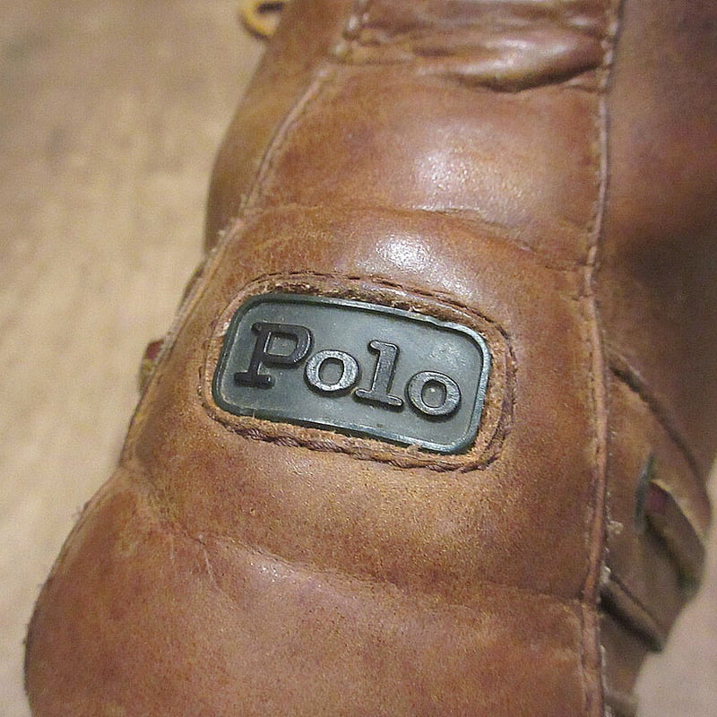 ビンテージ80's90's○Polo Countryレディースモックトゥワークブーツ茶