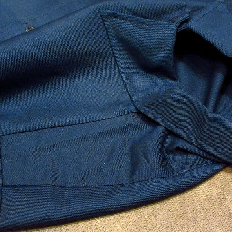 ビンテージ80's○DEADSTOCK Dickies ワークシャツ紺 16-16 1/2 S