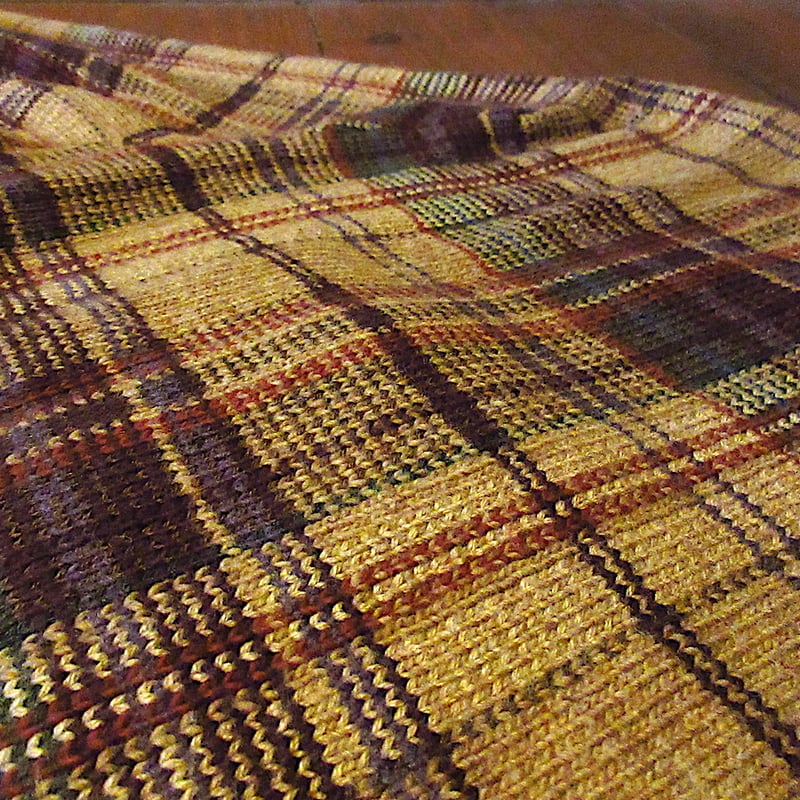 ビンテージ90's○Ralph Laurenエルボーパッチ付きチェック柄カシミヤ