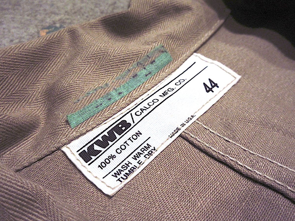 ビンテージ60's70's○DEADSTOCK KWB MFG.CO.ヘリンボーンショップコー