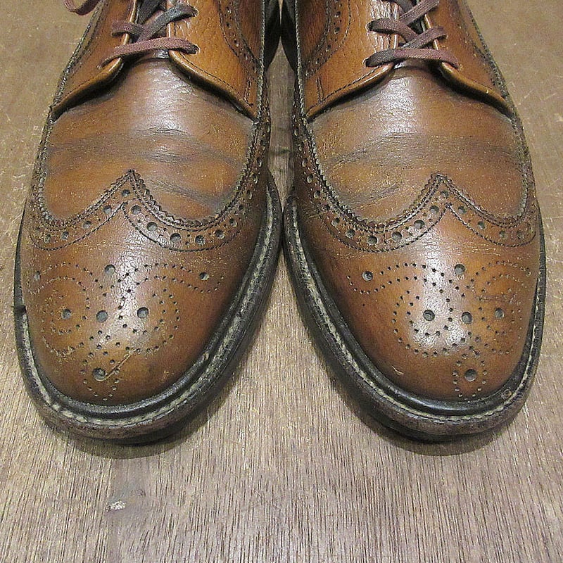 ビンテージ70's○ウイングチップシューズ茶○230905j1-m-dshs ビンテージ70's○ウイングチップシューズ茶○230905j1-m-dshs