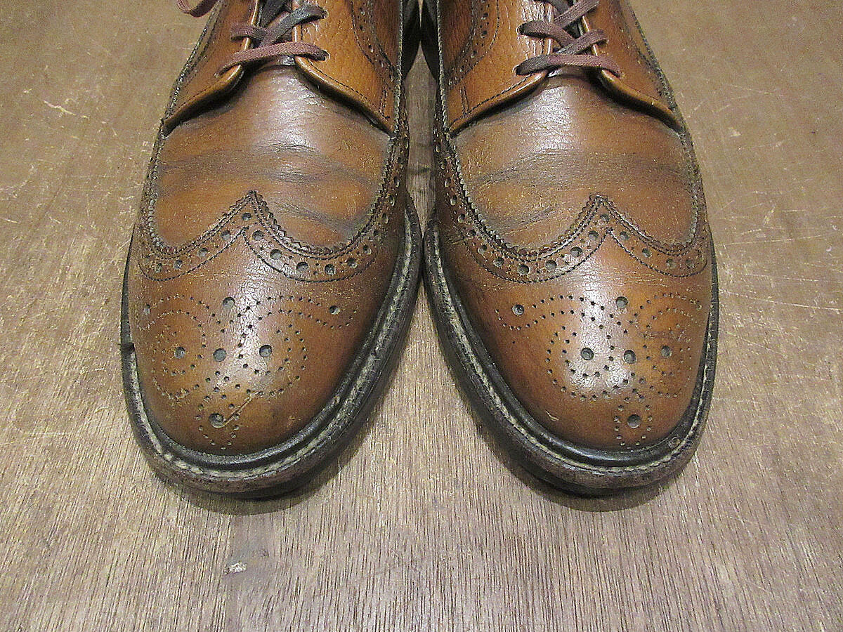 ビンテージ70's○ウイングチップシューズ茶○230905j1-m-dshs-27cm古着
