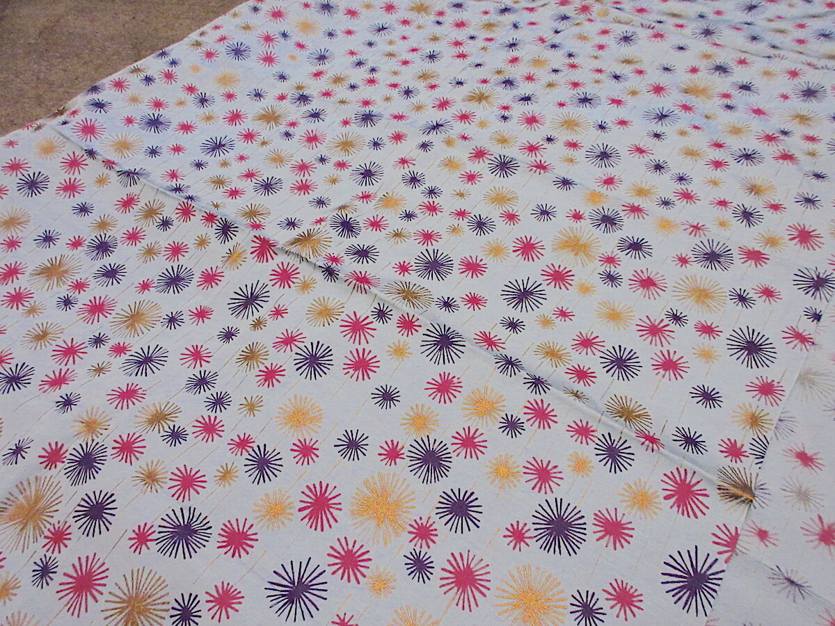 ビンテージ50's○アトミック柄ファブリックsize 314cm×113cm○220320r9