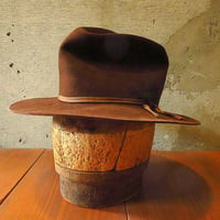 ビンテージ70’s●ウエスタンフェルトハット茶●230830k6-m-ht-flt 1970s帽子メンズソフト帽