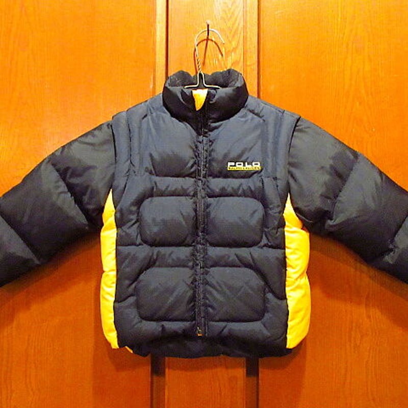 ビンテージ90's○POLO SPORT Ralph Lauren 2wayキッズダウンジャケ...