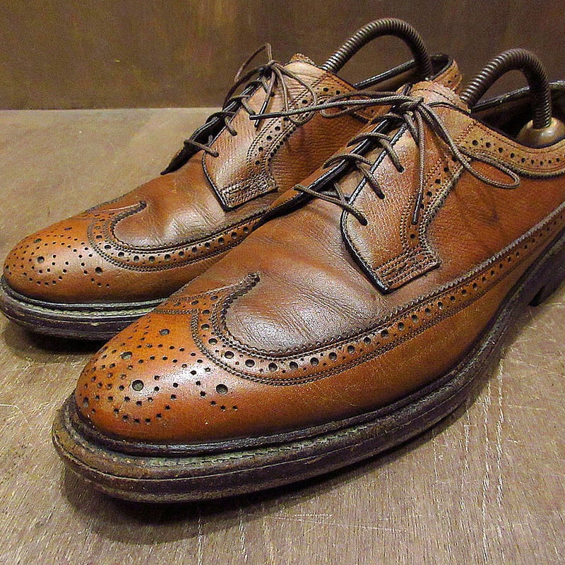 ビンテージ70's○FLORSHEIM IMPERIALウイングチップシューズsize 9C○