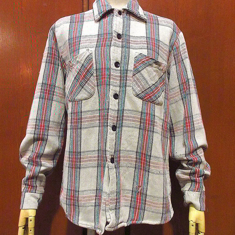 70s ヘビーネルシャツ　USA製 ビンテージ　L 楽天市場】70s ビンテージ USA製 □ Mr.Leggs チェック 長袖