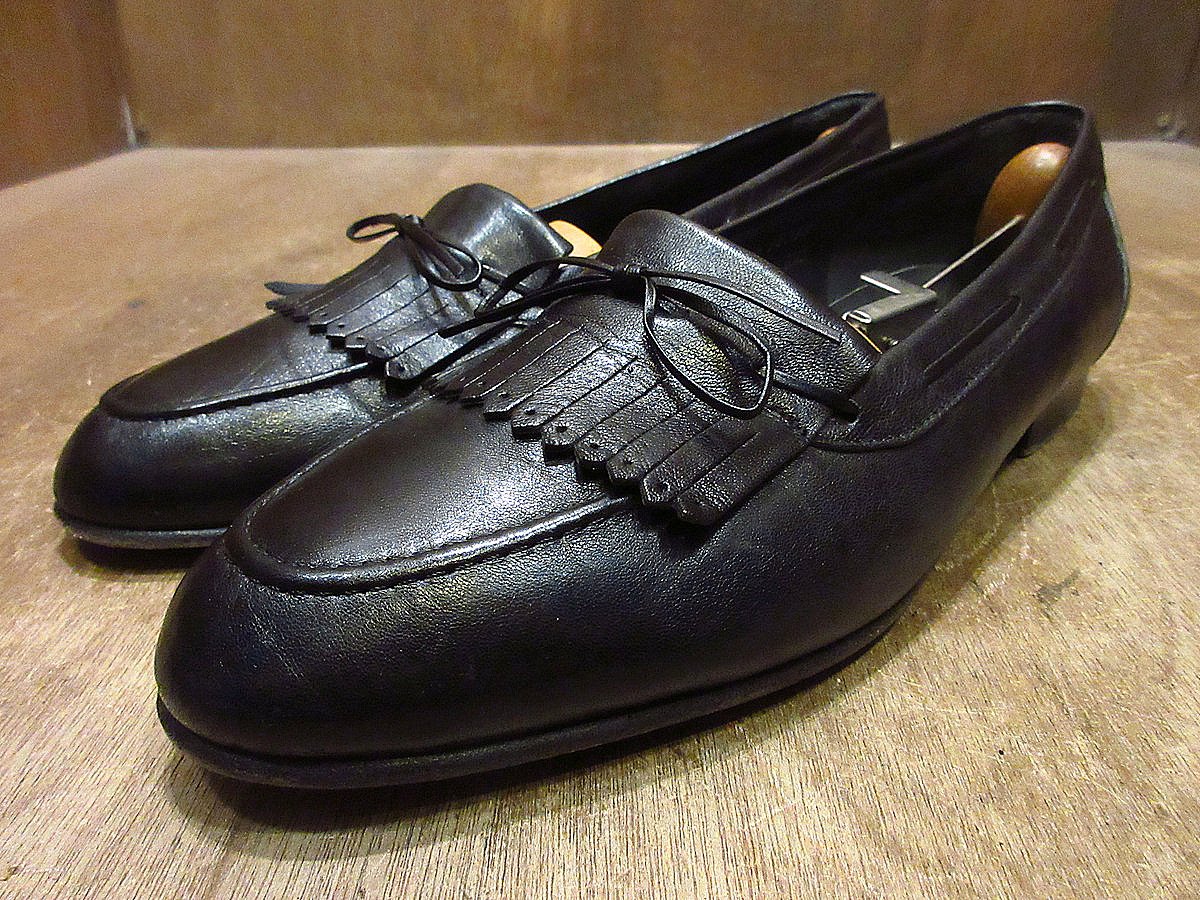 ビンテージ○FLORSHEIMタッセルローファー黒size 10D○240223i3-m-lf...