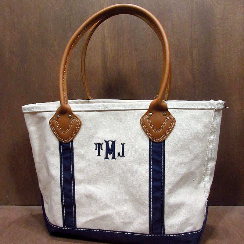 L.L.Bean レザーハンドルキャンバストートバッグ M○210602n6-bag-tt エ