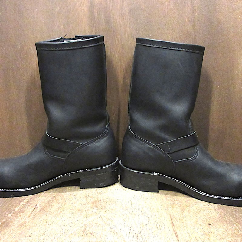 ビンテージ90's○DEADSTOCK CHIPPEWAスチールトゥエンジニアブーツ黒