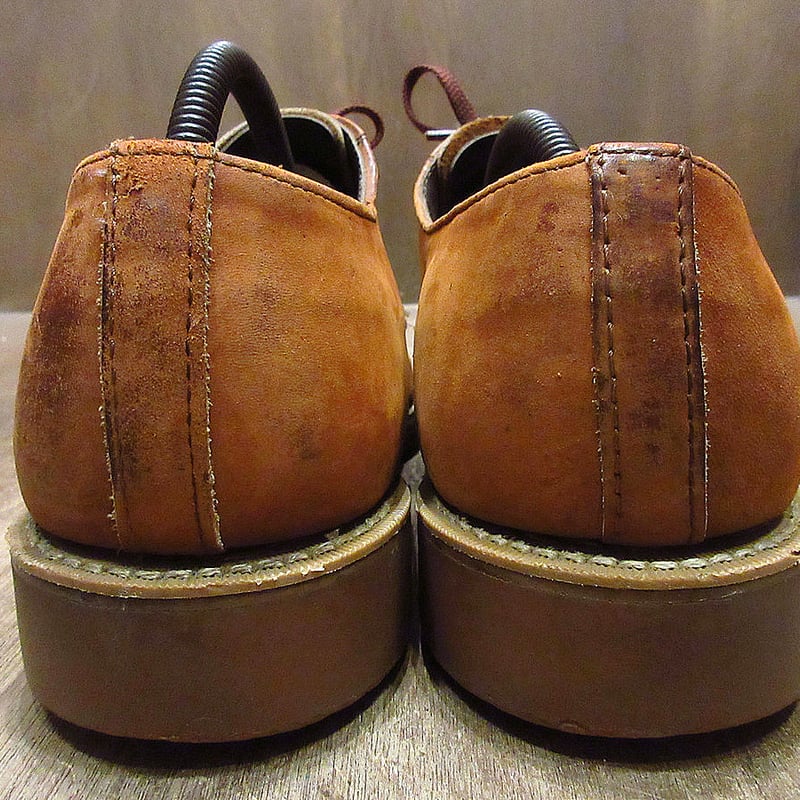 ビンテージ80's○Dexterプレーントゥヌバックシューズ茶size 9 1/2 M