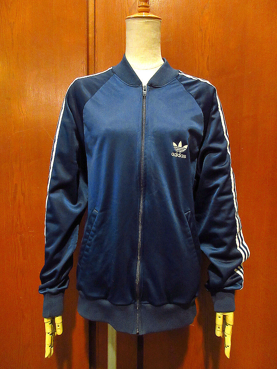 激レア adidas ATP keyrolan ヴィンテージ ジャージ USA製 ビンテージ80's○adidas ATP KEYROLANジップアップジャージ紺×白size