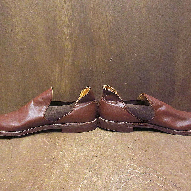 ビンテージ-80's○DEADSTOCK vulcanレザーロメオブーツ茶size 8○220