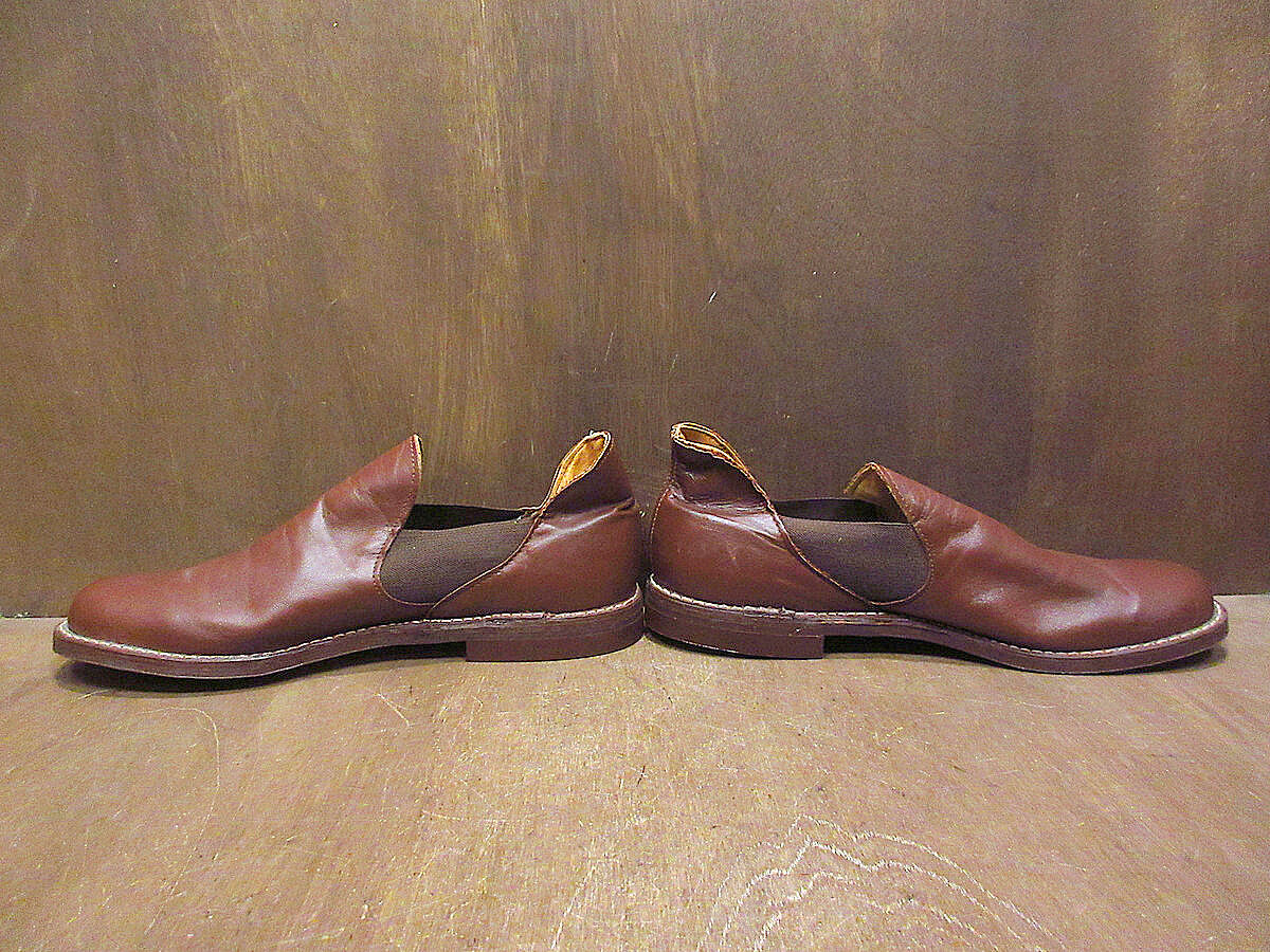 ビンテージ-80's○DEADSTOCK vulcanレザーロメオブーツ茶size 8○220