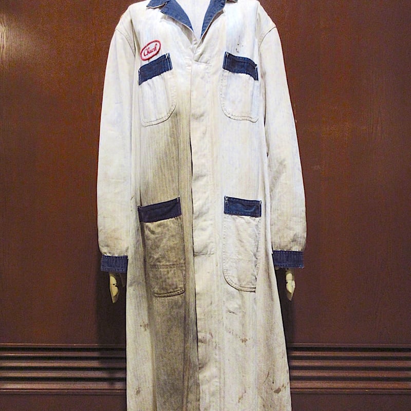 ビンテージ50's60's○COVERALL MFG. CO. HBTツートンショップコートs