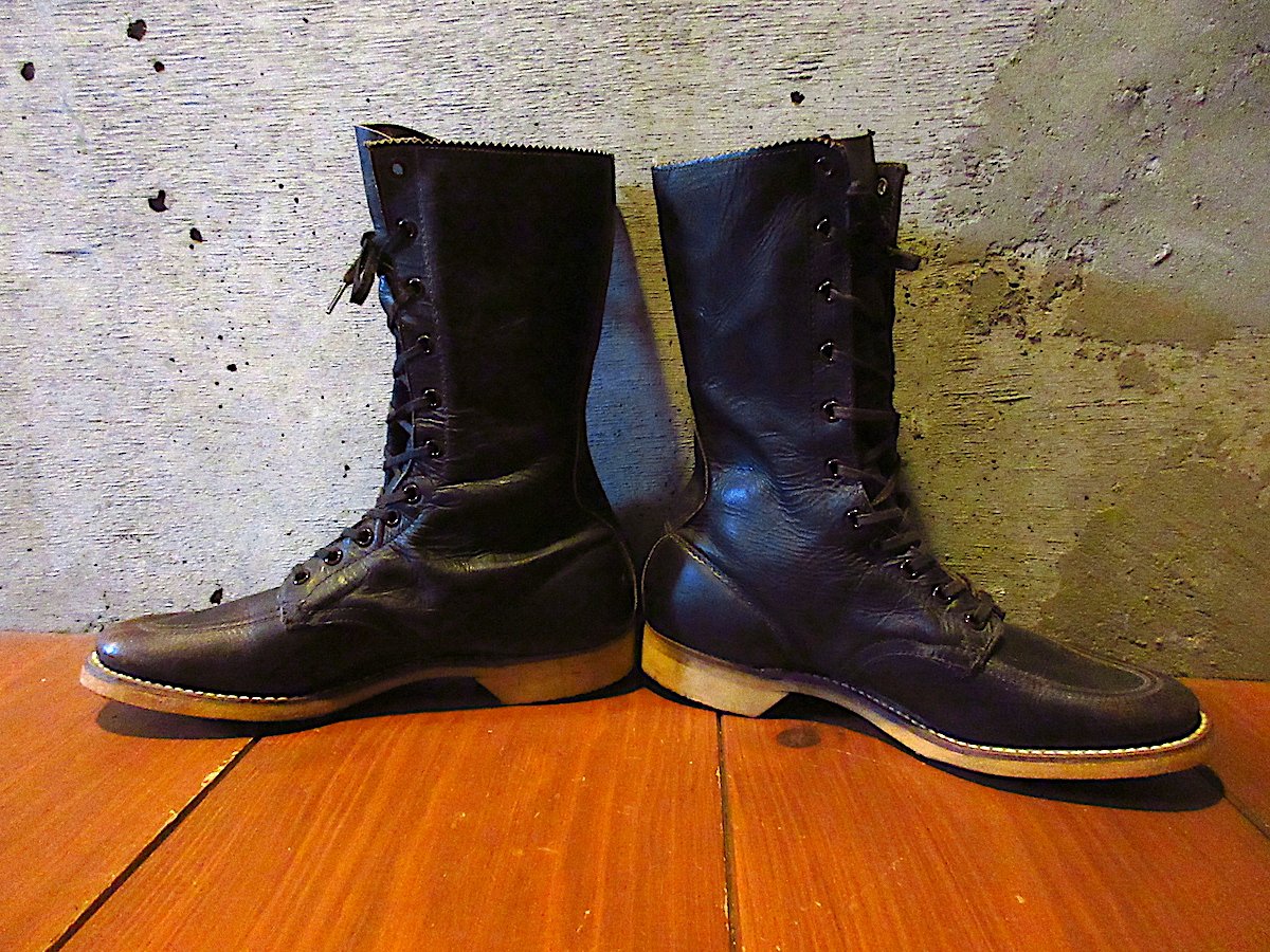 ビンテージ40's50's○DEADSTOCK Chippewaロガーブーツ焦げ茶○25081