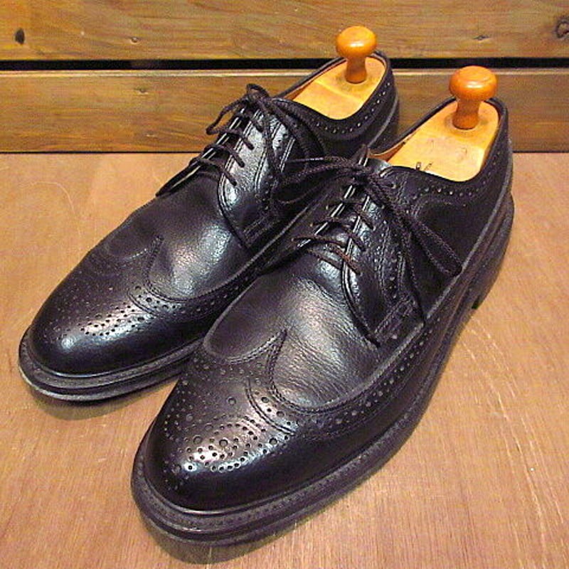 ビンテージ80's○DEXTERウィングチップシューズ黒size 10 D○201023n7-