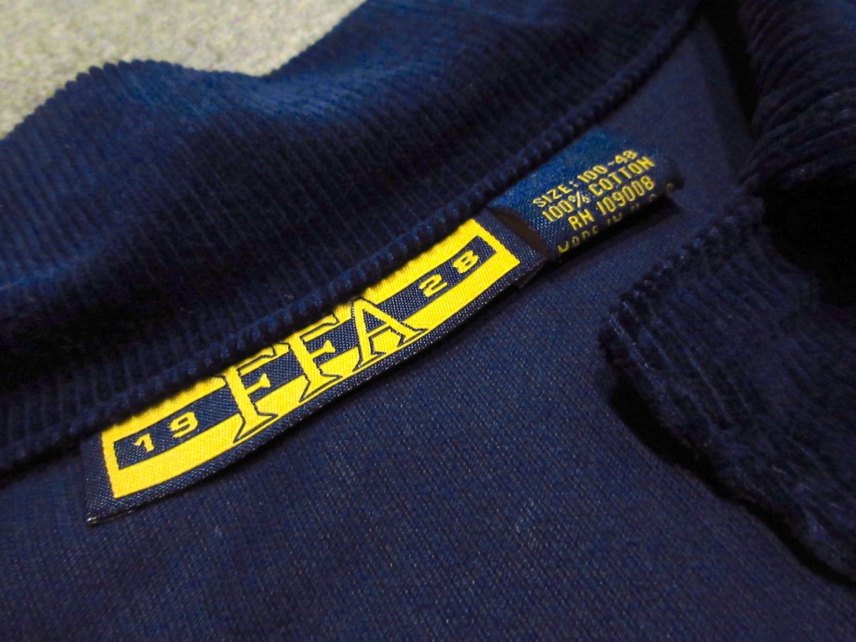 FFAワッペン付きコーデュロイファーマーズジャケット紺size 100-48