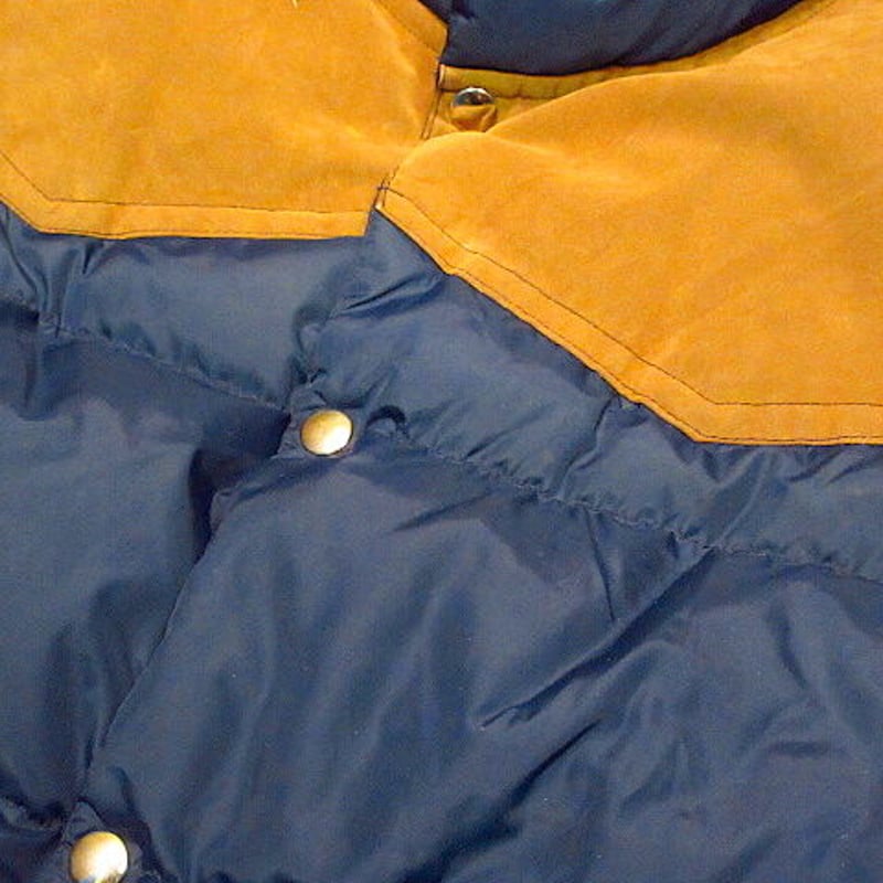 ビンテージ70's○Comfy リバーシブルダウンベスト紺 L○201202n6-m-vs
