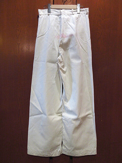 ビンテージ40's50's○U.S.NAVYボタンフライセーラーパンツ白○210125s7