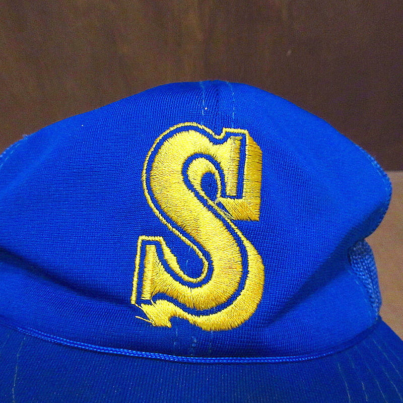 ビンテージ70's80's○シアトル・マリナーズスナップバックメッシュ