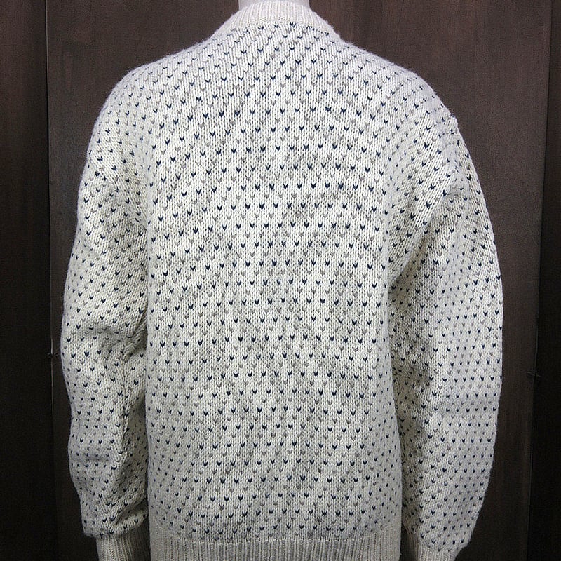 ビンテージ80's○L.L.Beanバーズアイウールニットカーディガン ビンテージ80's○L.L.Beanバーズアイウールニットカーディガン