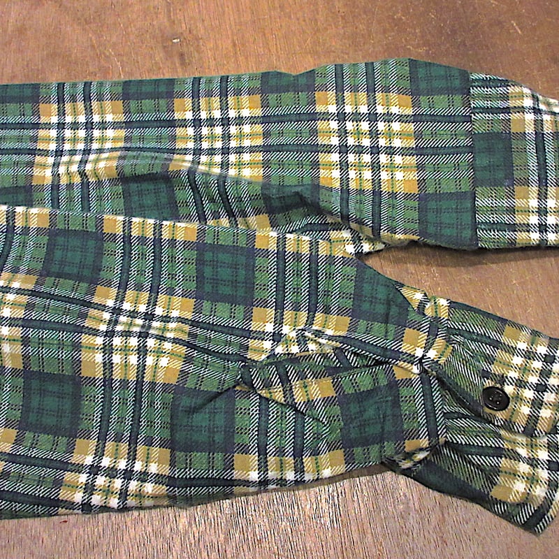 ビンテージ70's○DEADSTOCK Searsチェックプリントネルシャツsize S○25
