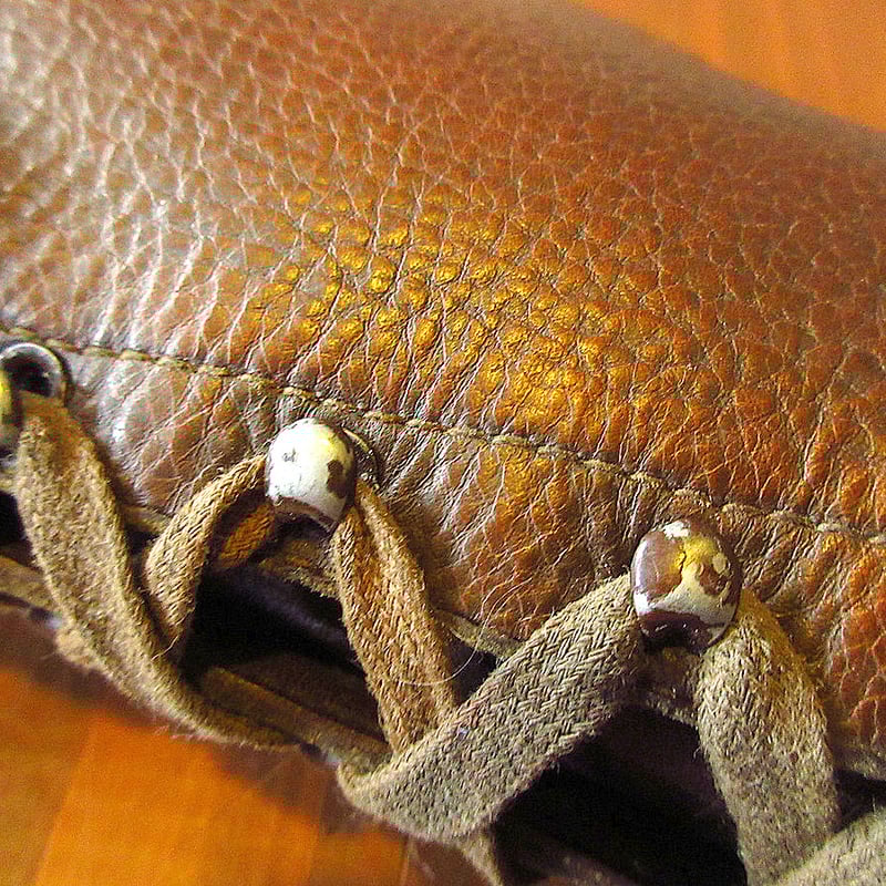 ビンテージ40's○CHIPPEWAレザーレースアップロングブーツ茶実寸 ビンテージ40's○CHIPPEWAレザーレースアップロングブーツ茶実寸
