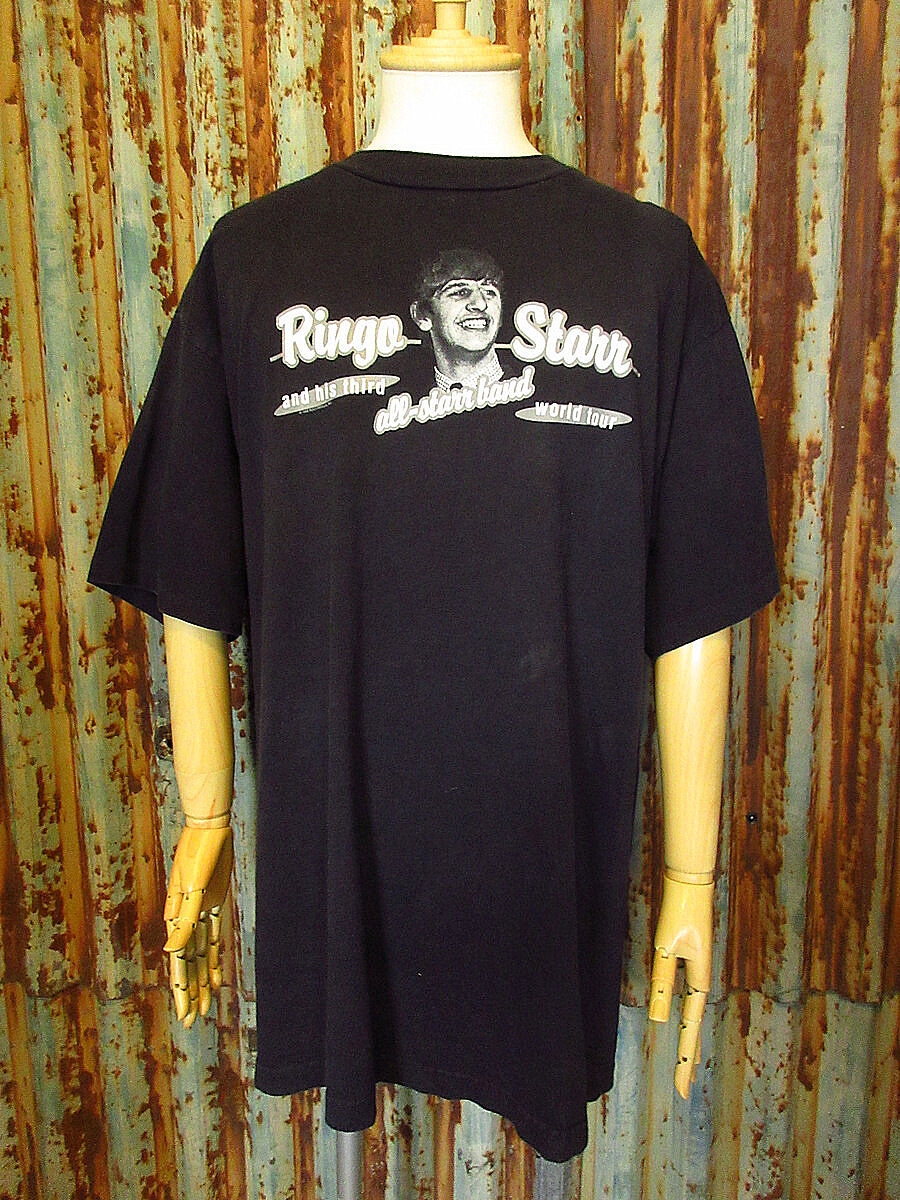 ビンテージ90's○RINGO STARR 1995年ワールドツアーTシャツ黒size XL○