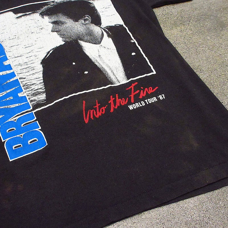 ビンテージ80's○BRYAN ADAMS 1987年ワールドツアーTシャツ黒size M○2