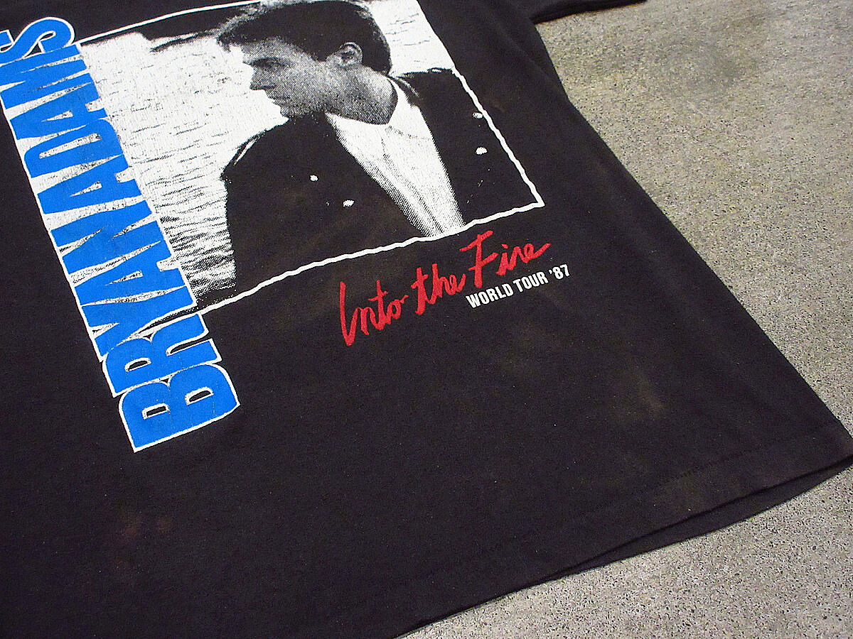 ビンテージ80's○BRYAN ADAMS 1987年ワールドツアーTシャツ黒 ビンテージ80's○BRYAN ADAMS 1987年ワールドツアーTシャツ黒