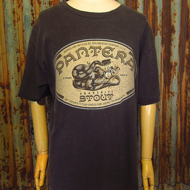 ビンテージ90's○PANTERA STOUT Tシャツ黒size L○240512j4-m-