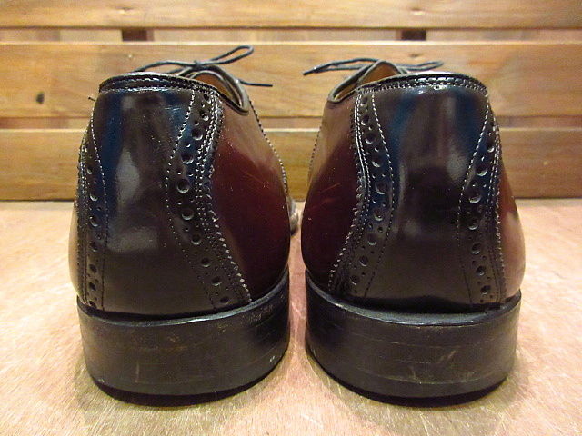 ビンテージ○JOHNSTON & MURPHYツートンサドルシューズ9 1/2 E○20090...