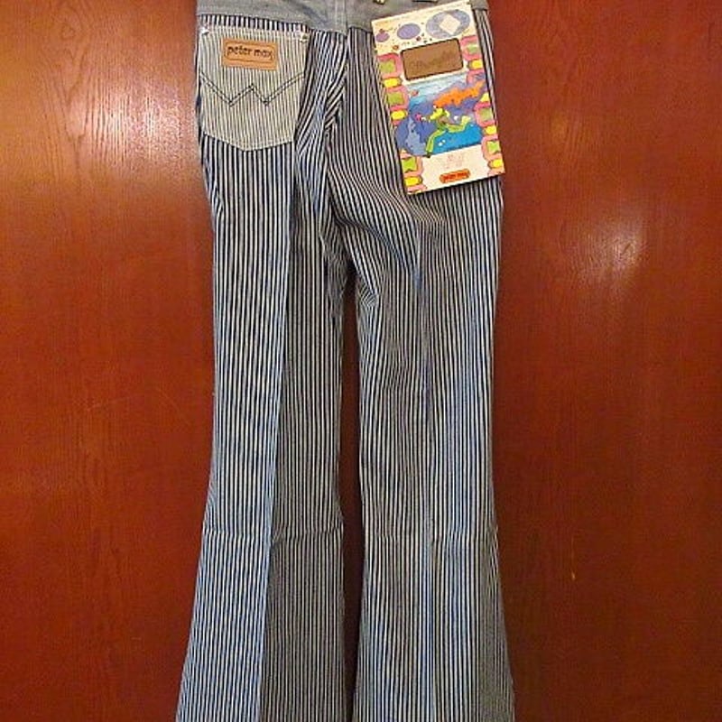 ピーターマックス　ヒッコリーパンツ ビンテージ70's○DEADSTOCK Peter Max × Wranglerヒッコリースト