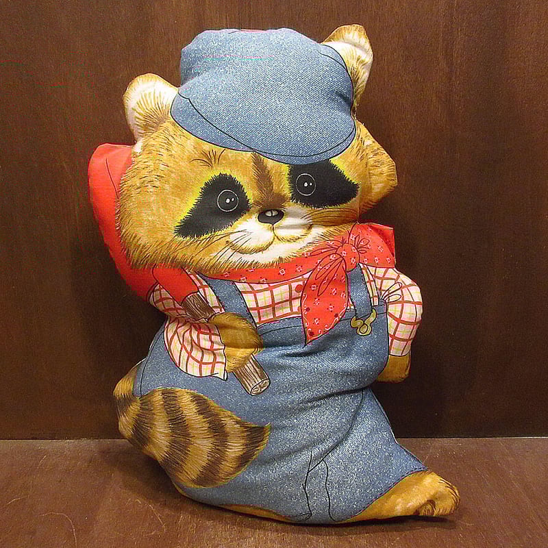 ビンテージ70's○タヌキクッション○230531i8-dollドール枕ピロー