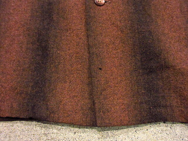 ビンテージ50's○PENDLETON オンブレストライプウールシャツ茶 Size M