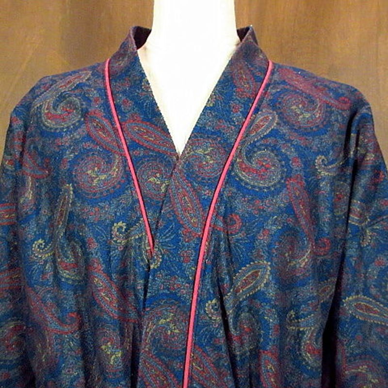 ビンテージ70's○Chritian Diorペイズリー総柄ガウン○200822n5